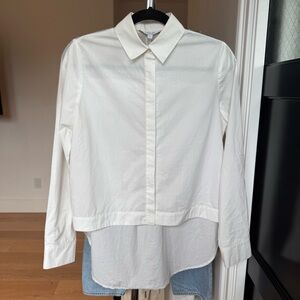 Derek Lam 10 Crosby Cotton-Silk Blend Long Sleeve Button Up Shirt Blouse Size 2